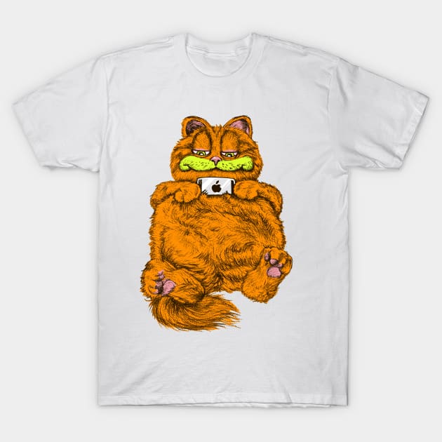 Lazy Cat T-Shirt by Vincent Trinidad Art